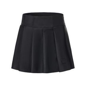 Noir Muse Leather Pleated Skirt