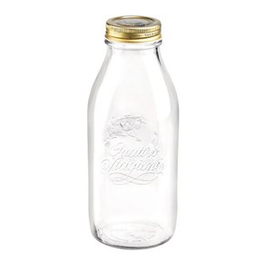 콰트로 우유 보틀 1000ml 밀폐 유리병 밀폐용기