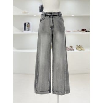 듀엘 [여주점] 여성 컬러 블록 워시드 데님 팬츠 (D243PSA413)