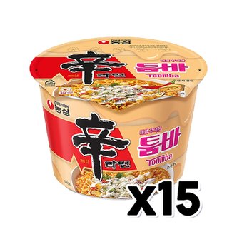  농심 신라면 툼바 큰컵사발면 113g x 15개