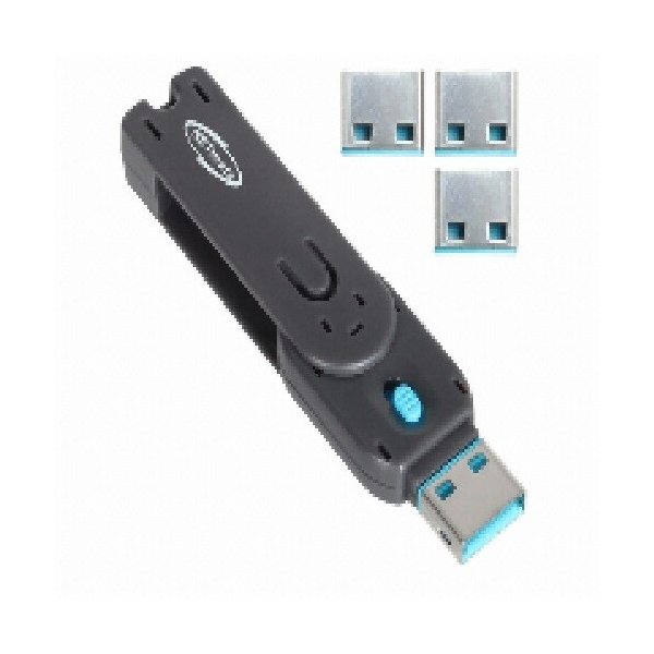 (NETmate) 스윙형 USB포트 잠금장치블루 NM-UL01BL - SSG.COM