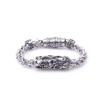 츄바스코 STAINLESS STEEL BRACELET SNAKE SKULL SSBS01