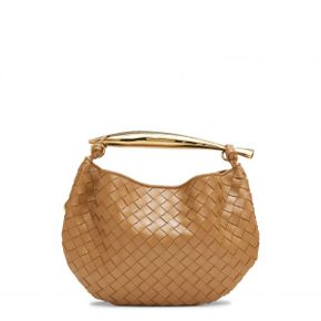 우먼 Bottega Veneta 스몰 Sardine 인트레치아토 레더 탑핸들백 핸드백 백 가방 9893 다크 Prali