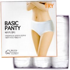 TRY베이직순면백색맥시삼각팬티3매입 TWPTB01