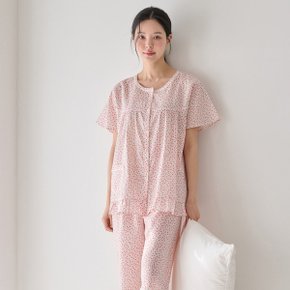 시원한 여름 여자 6부 잠옷 잔꽃 면파자마 MSW5411