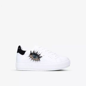 5467325 KURT GEIGER LONDON Laney platform leather low-top trainers