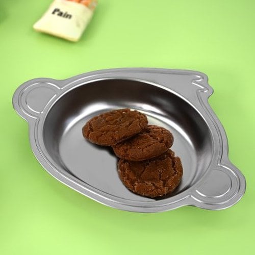 키친유 원숭이 스텐 간식접시 유아 그릇 간식 어린이 나눔 앞접시 2
