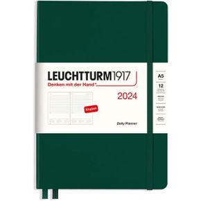 독일 불렛저널 로이텀 2024 다이어리 LEUCHTTURM1917 Medium A5 Daily Calendar Forest Green En