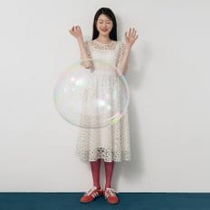플라워 자수 시스루 원피스(장다아 착용) EROPOD0200