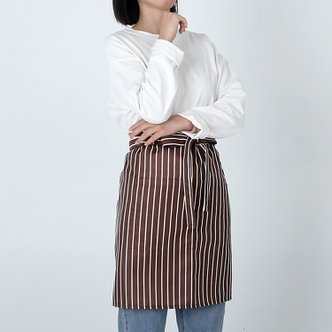 OTOOLIFE APRON 가필드 스트라이프 5부 반앞치마 랩형 (2 color) 카페 허리 앞치마 바리스타 식당 꽃집