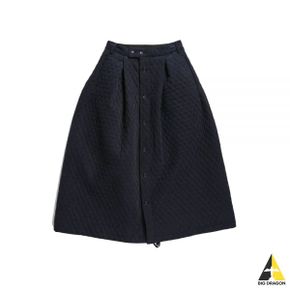 엔지니어드 가먼츠 Tuck Skirt - Dk Navy CP Quilted Corduroy (23F1WG008-