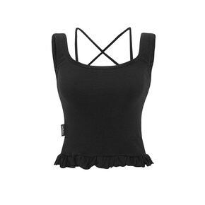 ROSY SLEEVELESS-BLACK