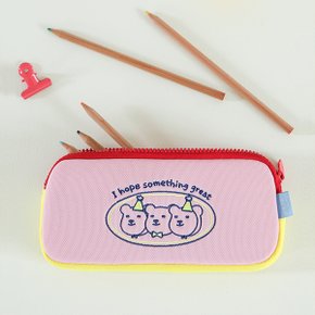 젤리 베어 소프트 펜슬 파우치 - 01 Pink