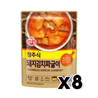  오뚜기 청주식 돼지김치짜글이 즉석조리 450g x 8개