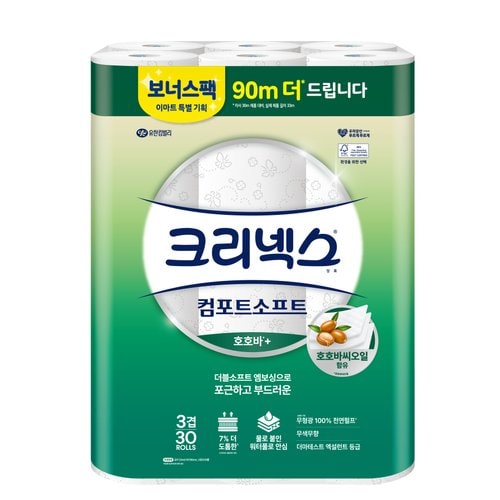 [SSG] 3겹 컴포트소프트 호호바 30+3M-30롤