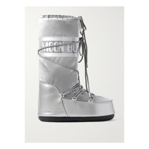 문부츠 아이콘 글랜스 메탈릭 셸 Pvc 스노우 부츠 실버 1647597352612152