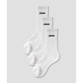 3PACK 배너 로고 미드 삭스 White 긴목 패션양말 DIKU263LASC003WH 6143085