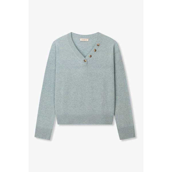 버튼 디테일 브이넥 스웨터 IA15452997241