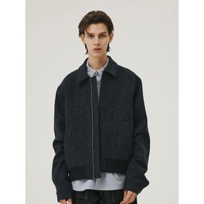 WOOL BLOUSON BLUE