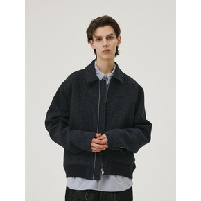 WOOL BLOUSON BLUE