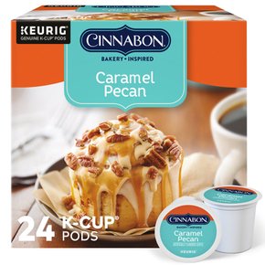 Cinnabon  캐러멜  피칸  커피  큐리그  1인용  K컵  포드  24개