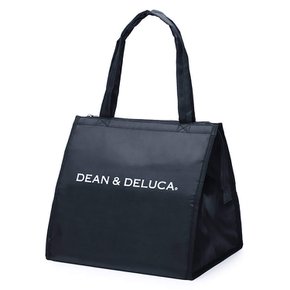 DEAN & DELUCA 쿨러 가방 블랙 L 보냉 가방 지퍼 컴팩트 도시락 점심 가방