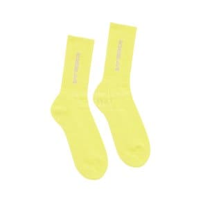 GOTHIC FONT LOGO SOCKS YELLOW 고딕체 양말 옐로우