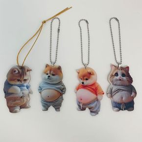 뱃살즈키링 열쇠고리 키홀더 가방장식 웃긴 쓸데없는_P398089423