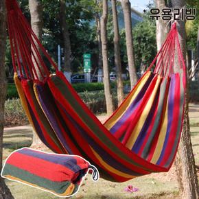 캠핑 해먹 그네 캔버스 야외 그물 침대