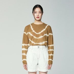 여성 아크릴 타이다잉 긴팔 니트(B222KT600P)