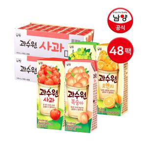 과수원 190ml 48팩 사과 청포도 복숭아 과일주스_P090977846