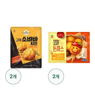  [CJ][G] 고메 소바바치킨 소이허니 순살 2개+꼬마돈까스2개