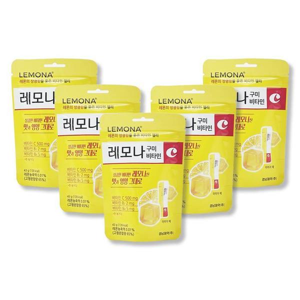 레모나 젤리 구미 씹어먹는 비타민C 비타민B 아이 어린이 간식 1포, 5개 (S39239628)