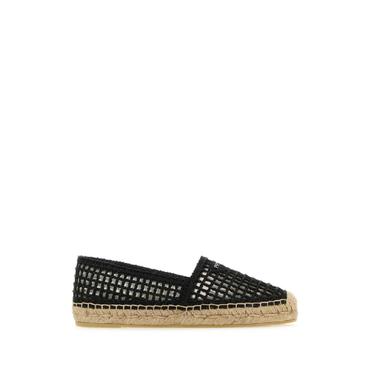  PRADA  Black crochet espadrilles BLACK