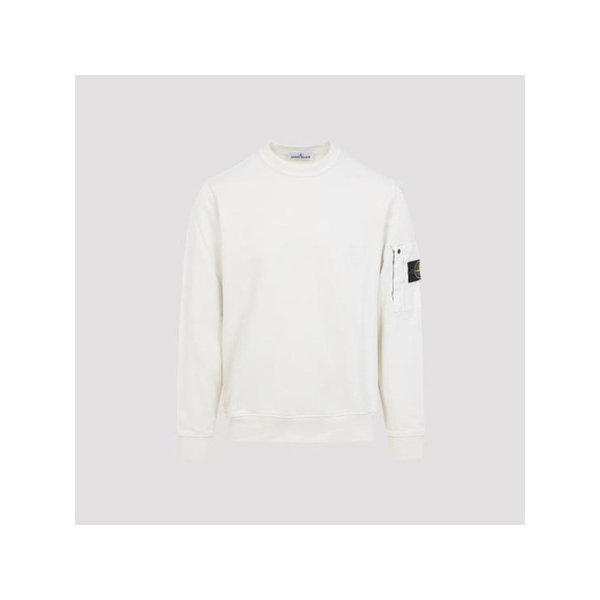 26SS 스톤 아일랜드 코튼 플리스 크루넥 스웨트셔츠 L1S15 6100019 S0410 V0093 IVORY DOM
