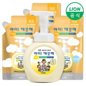 아이깨끗해 손세정제 250ml 용기+200ml 리필 3개 /핸드워시