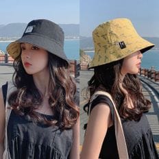  여성 사계절 양면모자 레터링 2IN1 데일리 버킷햇 여자모자