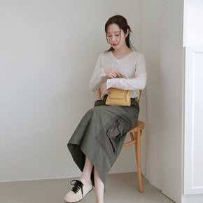 [최초가 79,900원][르포엠]H라인 밴딩 카고 스커트