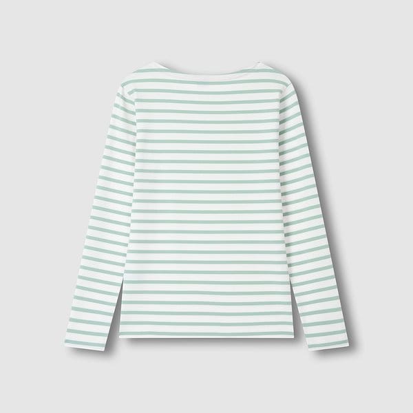 여 코튼 스트레치 보트넥 긴팔 티셔츠 J116101036045