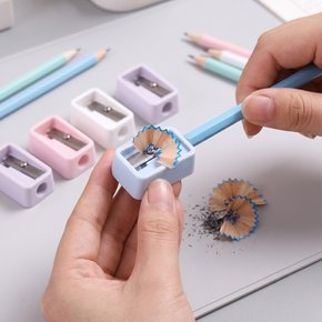 미니연필깎이(파스텔) 연필깍기 휴대용 색상랜덤