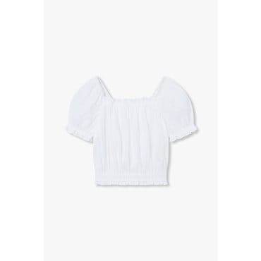 GCUT [지컷25S/S]스퀘어 넥 셔링 블라우스(7255260108)