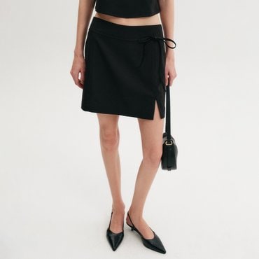 룩캐스트 세나 에이치라인 세트 미니 스커트_블랙 / SENNA H-LINE SET MINI SKIRT_BLACK