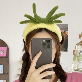 파인애플 헤어 세안밴드 세수 머리띠 욕실 샤워밴드