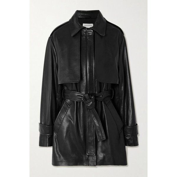 누어 해무어 프리야 벨티드 패널 가죽 재킷 46376663162988330