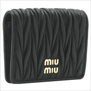 MIUMIU 5MV2042FPPF0002 MATELASSE`MIU NERO miumiu [] (뮤우 뮤) 마테라세 가죽 지갑 블랙