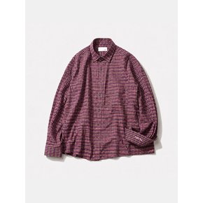 L2 Autumnal Magenta Brick Check Shirt S203