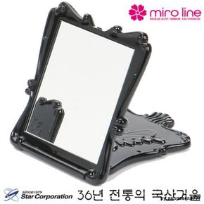 국산 스타 미로라인 사각 손거울 86x107x10mm 대형 블랙 입체적 나비 문양 여성 (S11199551)