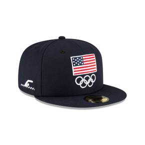 팀 USA Swimming 네이비 59FIFTY 5950 Fitted Hat 9189838