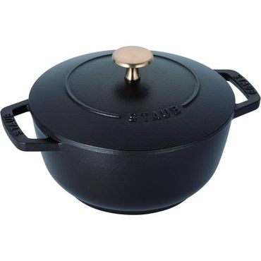  일본 스타우브 냄비0108 staub WaNABE 40501005 Wanabe 블랙 M 7.1 inches 18 cm DoubleHanded C