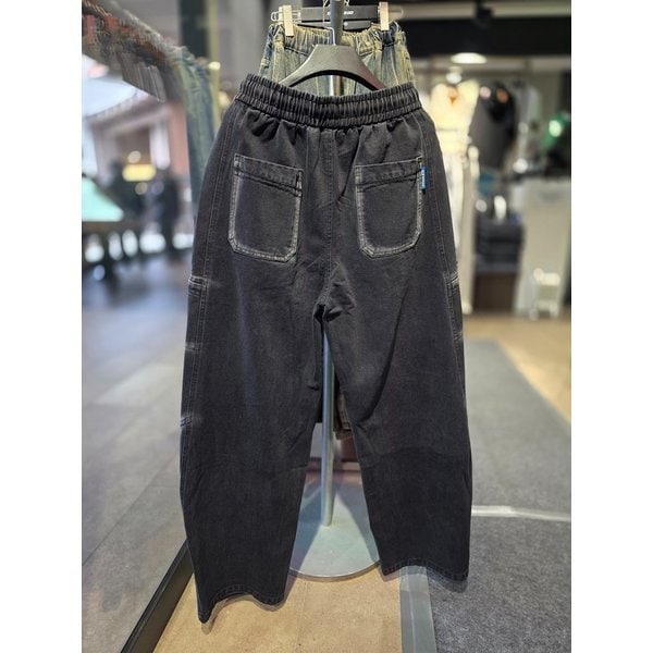 [시흥점] 26 라인워싱데님 와이드팬츠 (남여공용) /JHZZ80108BK